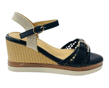 Ankle Strap Padded Wedge Sandals