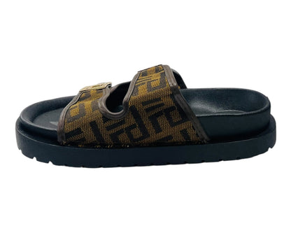 Double Buckle Strap Chunky Sole Slider Sandal