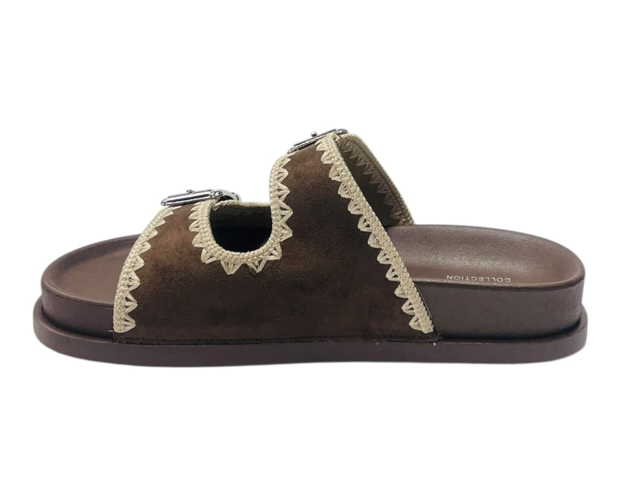 Double Buckle Strap Chunky Sole Slider Sandal