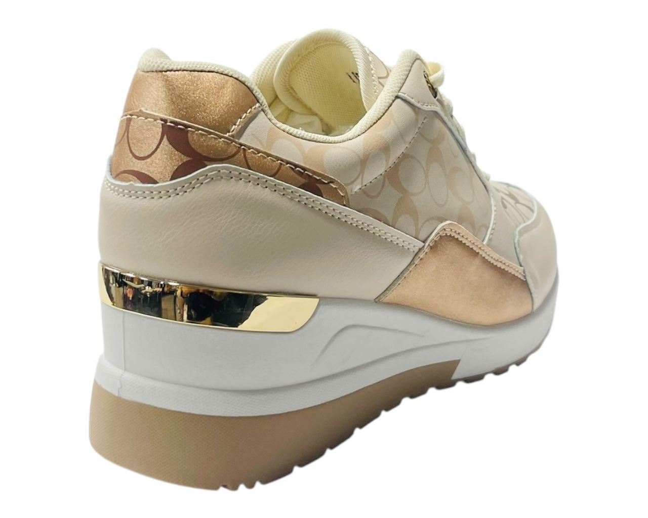 Chunky Sole Lace Up Wedge Trainers