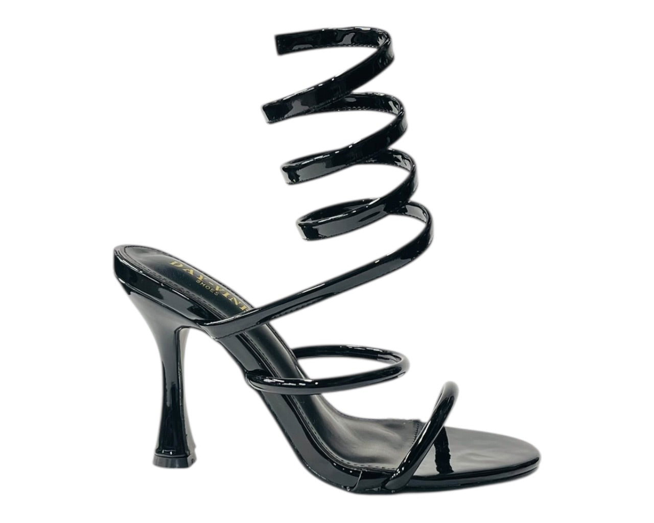 Snake Anklet Round Toe High Heel Sandals
