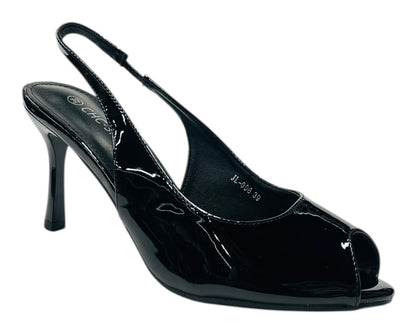 Slingback Peep Toe Stiletto Heels