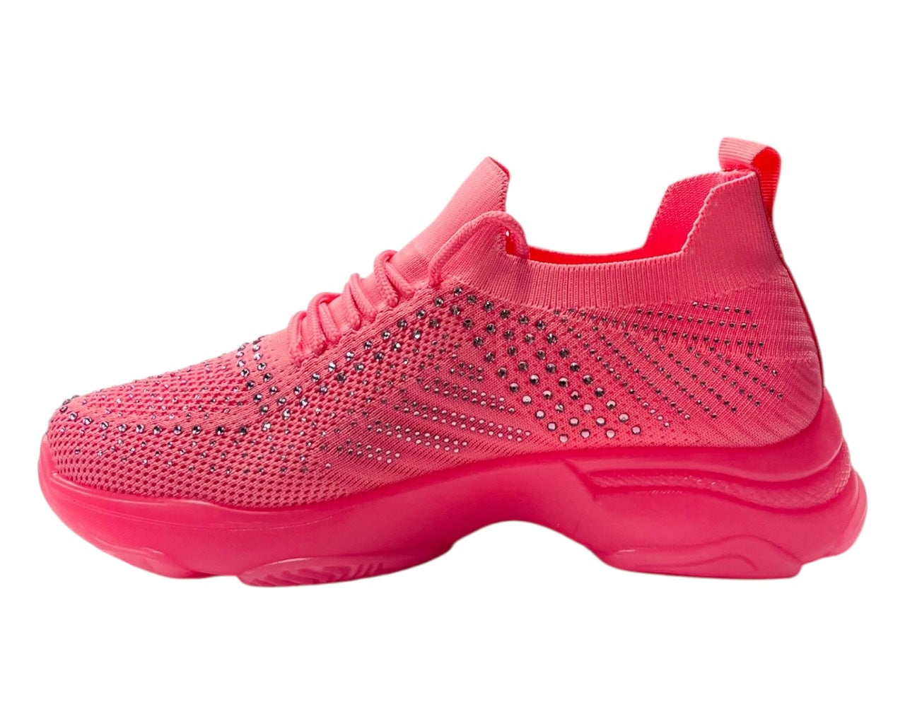 Diamante Socks Lace Up Trainers