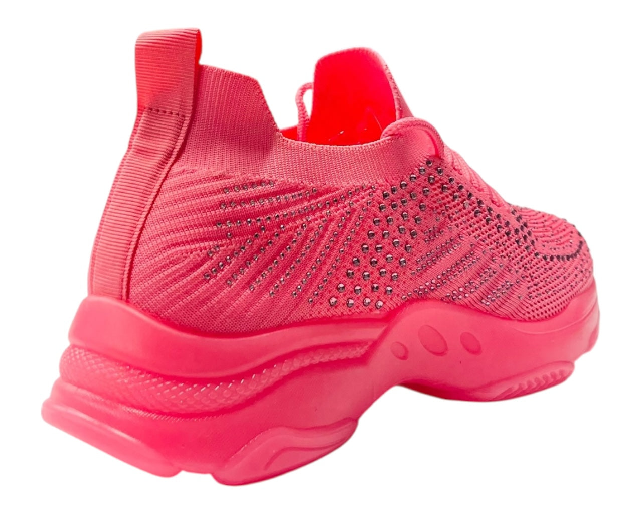 Diamante Socks Lace Up Trainers