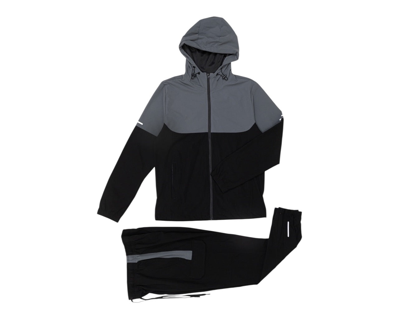 Colour Block Cargo Pant Hooded Tech Tracksuit