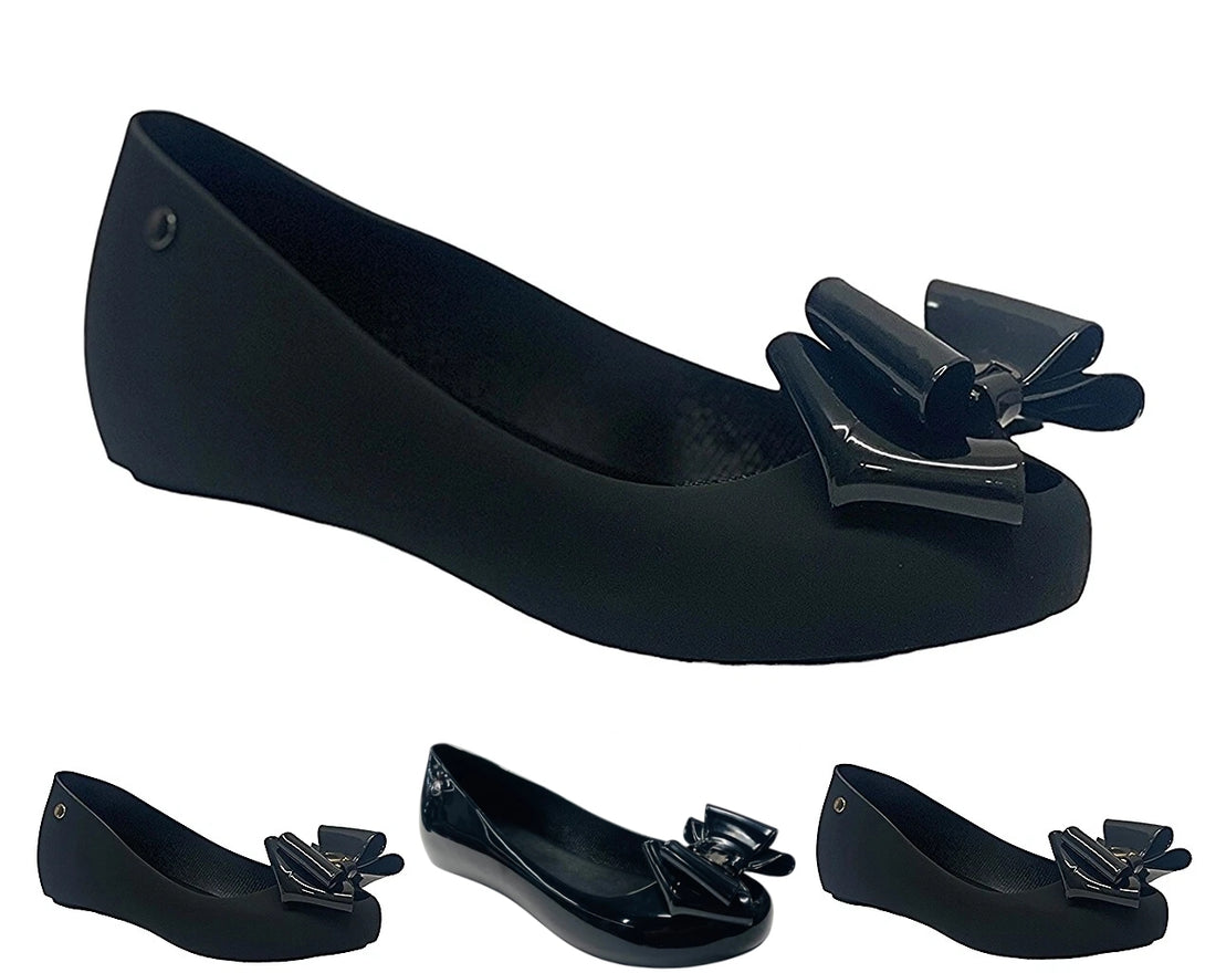 Casual Flat Bow Jelly Shoes