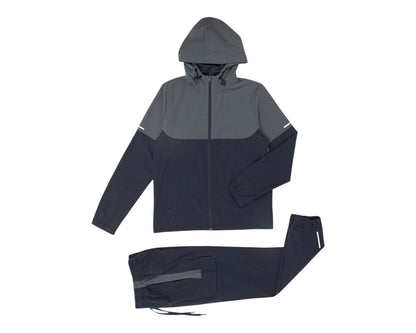 Colour Block Cargo Pant Hooded Tech Tracksuit