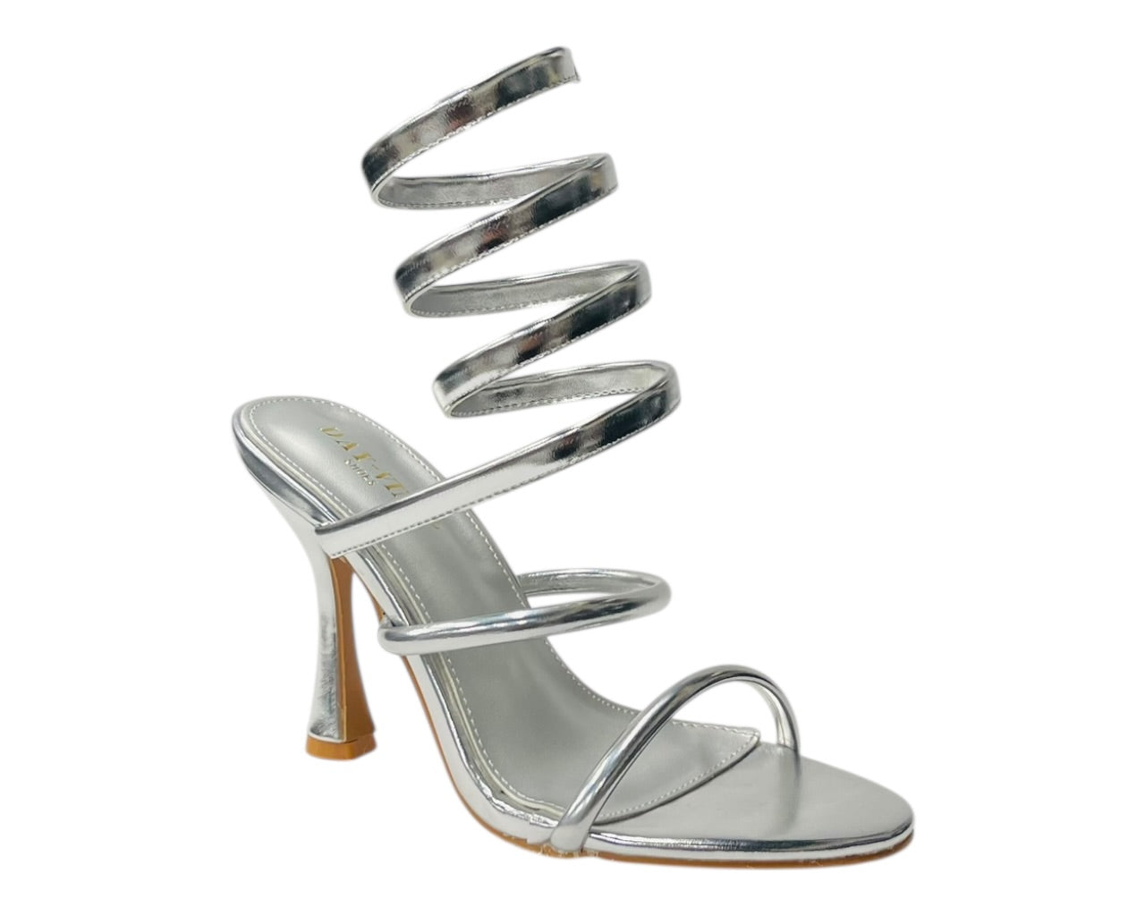 Snake Anklet Round Toe High Heel Sandals