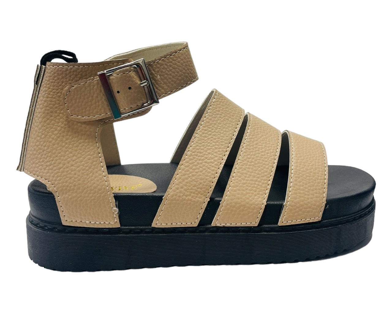 Faux Leather Chunky Sole Gladiator Sandals