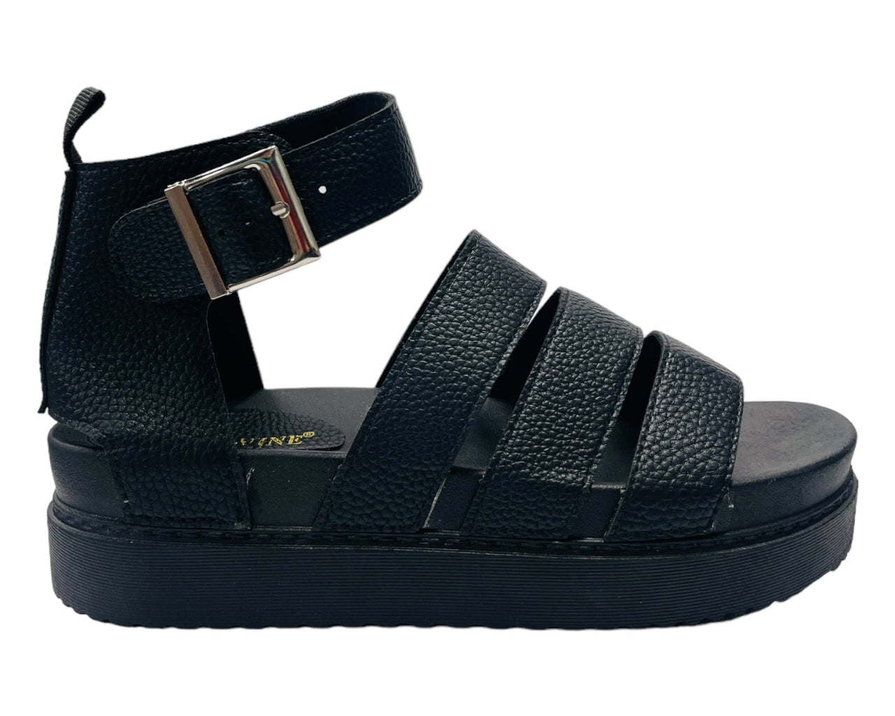 Faux Leather Chunky Sole Gladiator Sandals