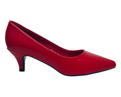 Faux Leather Stiletto Heel Court Shoes