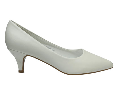 Faux Leather Stiletto Heel Court Shoes