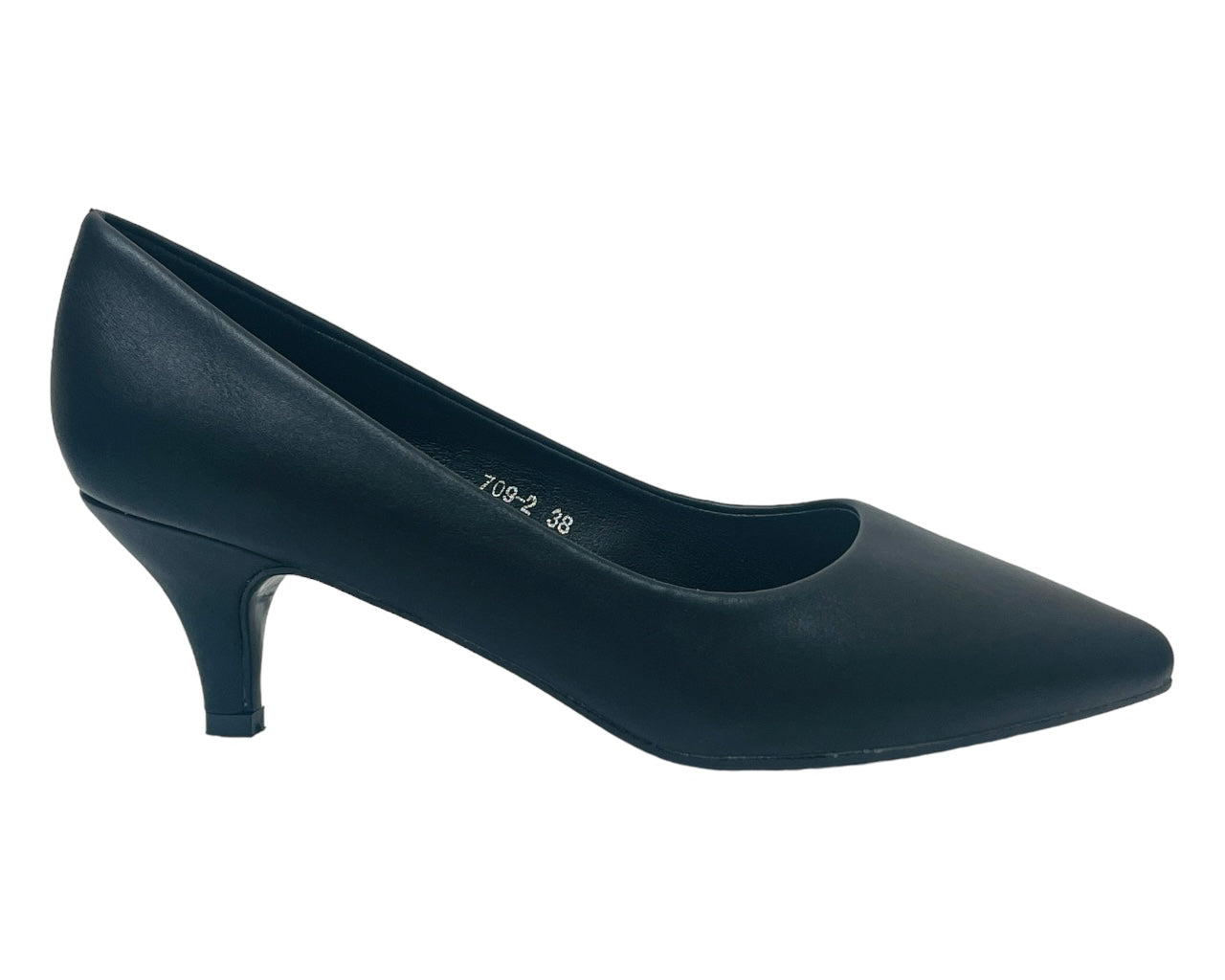 Faux Leather Stiletto Heel Court Shoes