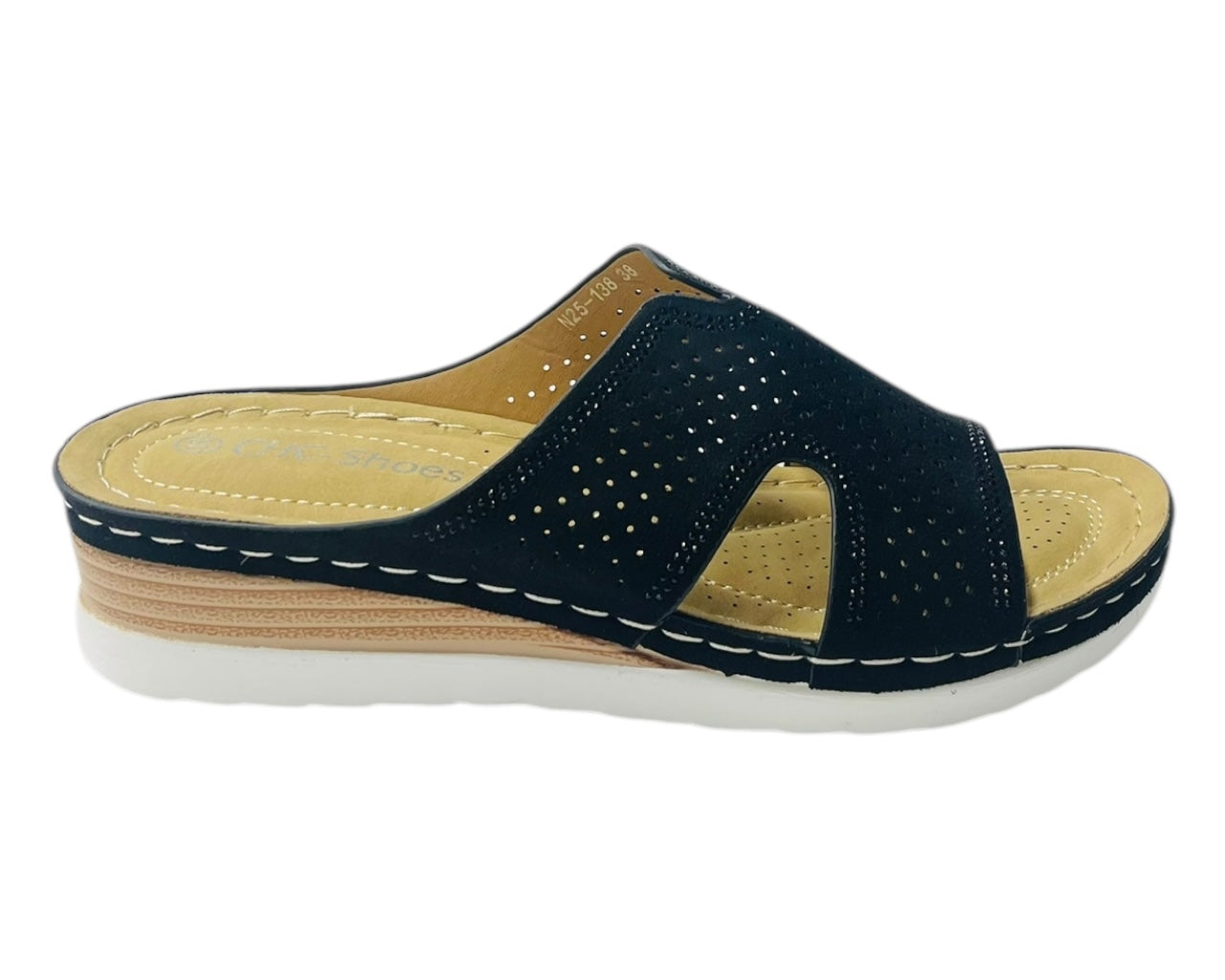 Cross Strap Lightweight Mules Wedge Slider