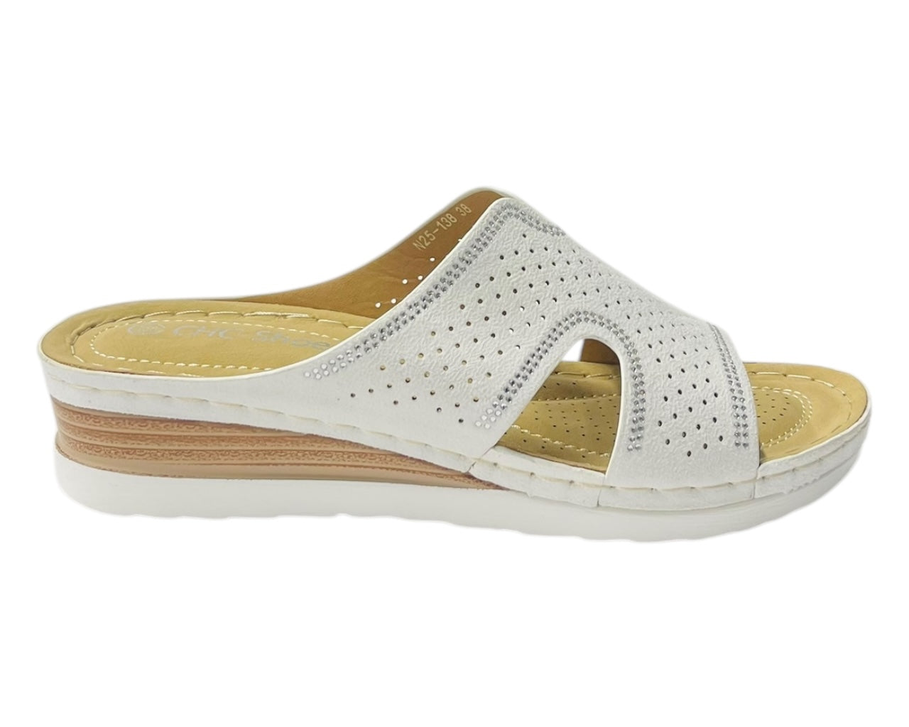 Cross Strap Lightweight Mules Wedge Slider