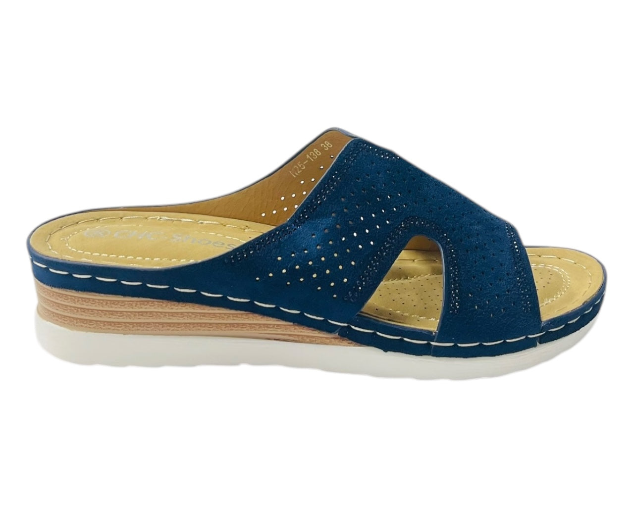Cross Strap Lightweight Mules Wedge Slider