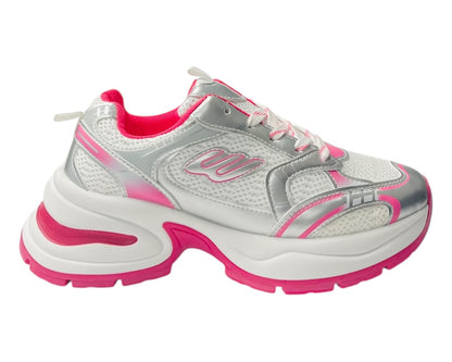Chunky Sole Mesh Lace Up Sports Trainers