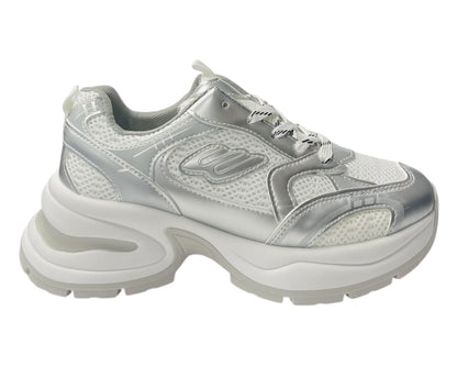 Chunky Sole Mesh Lace Up Sports Trainers