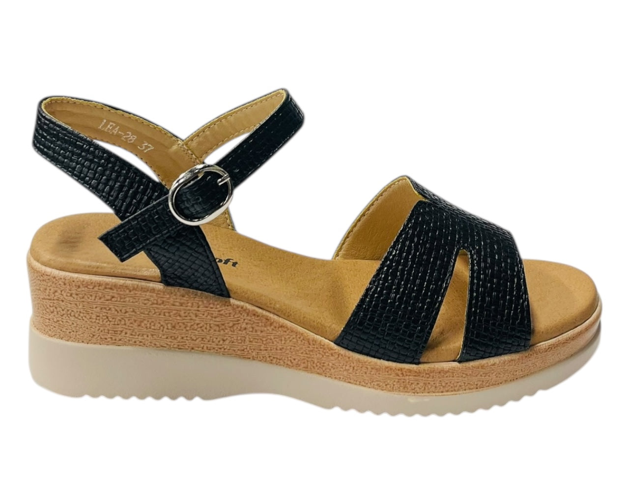 Padded Insole Ankle Strap Wedge Sandals