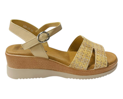 Padded Insole Ankle Strap Wedge Sandals