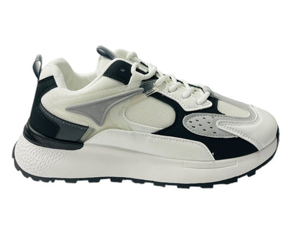 Chunky Sole Mesh Lace Up Trainers