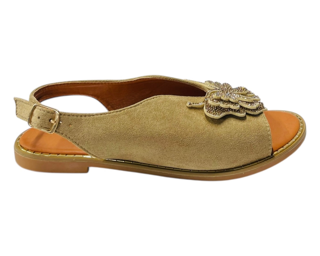 Ankle Strap Flat Sole Butterfly Sandals