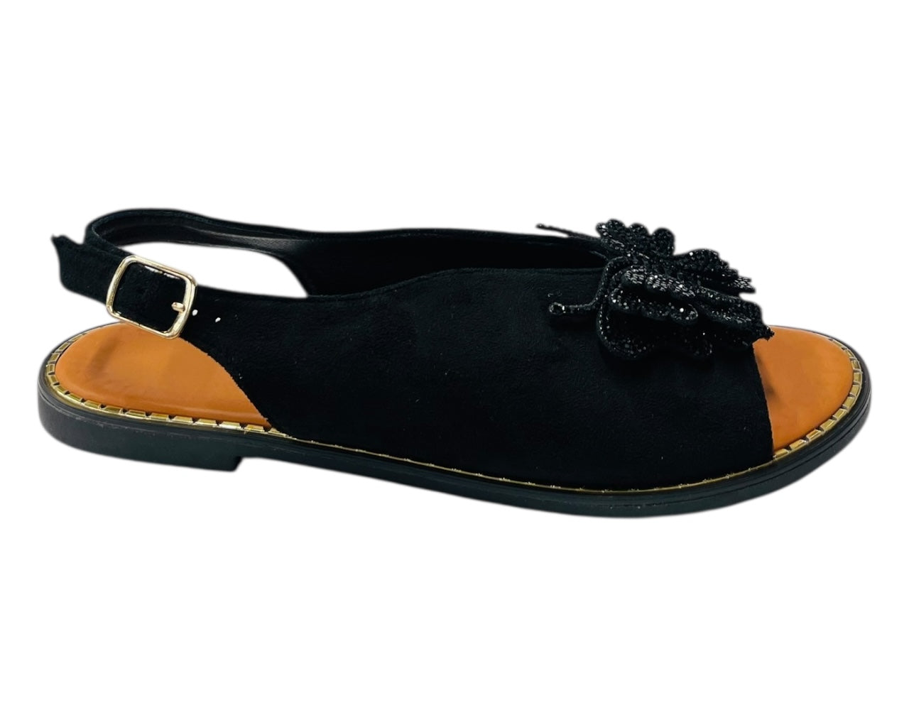 Ankle Strap Flat Sole Butterfly Sandals