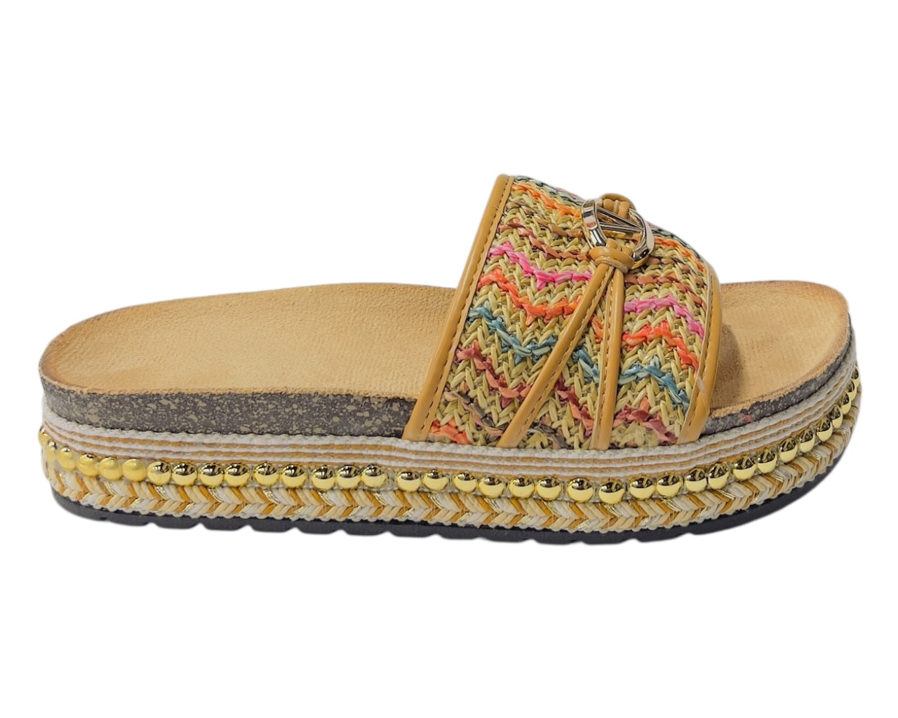 Platform Wide Strap Mules Sandals
