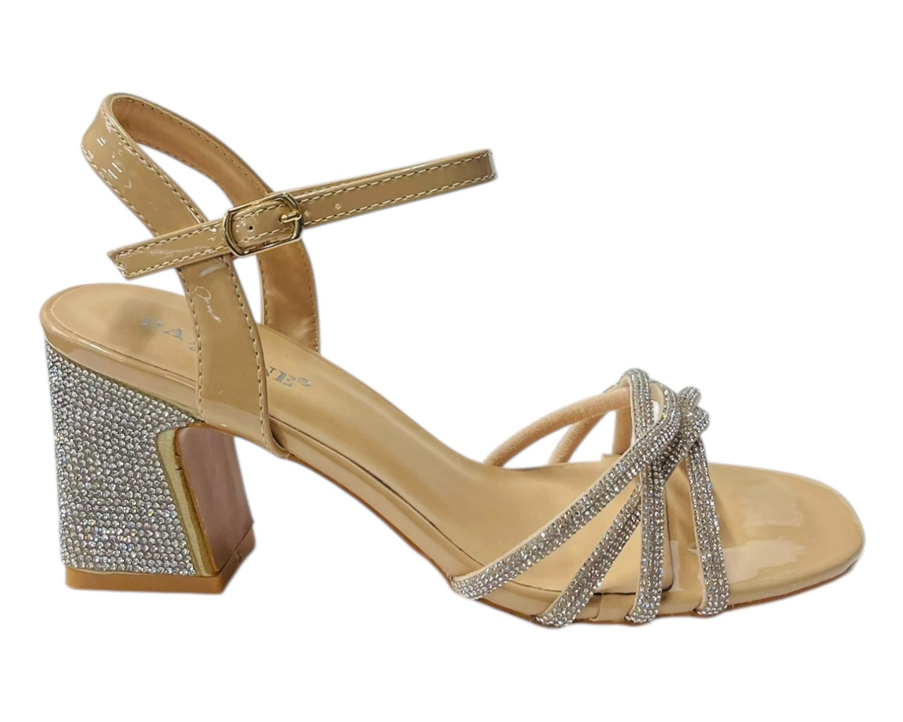 Crossover Diamante Strappy Ankle Strap Shoes