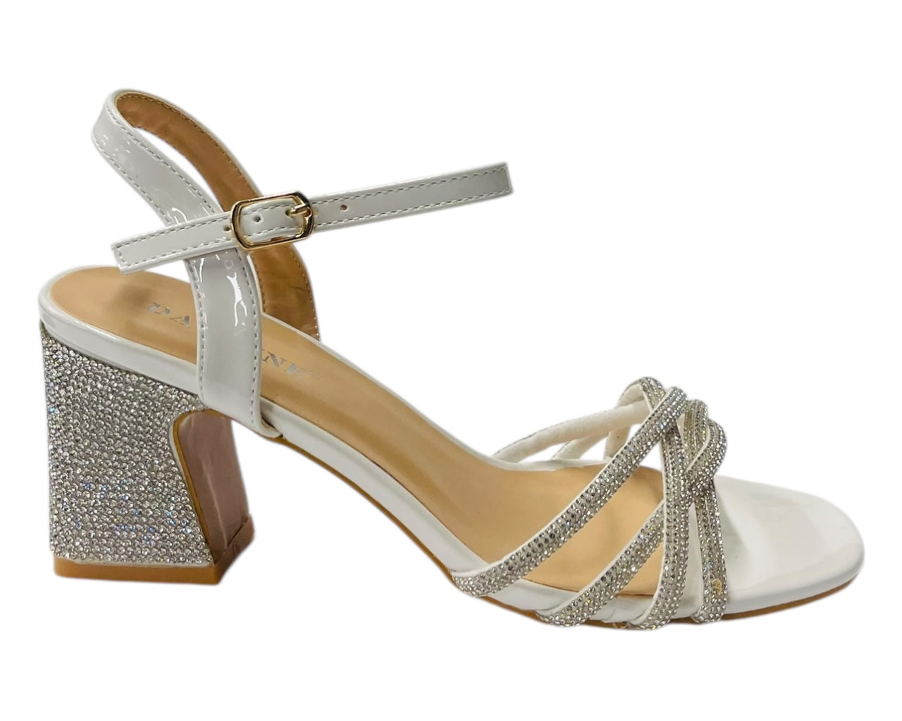 Crossover Diamante Strappy Ankle Strap Shoes