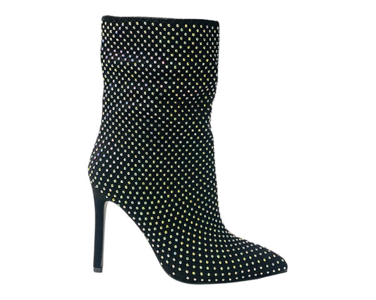 Rhinestone High Stiletto Heel Ankle Boots