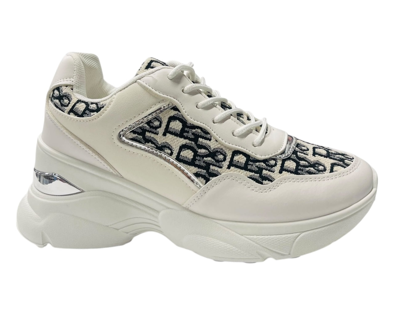 Chunky Sole Lace Up Wedge Trainers
