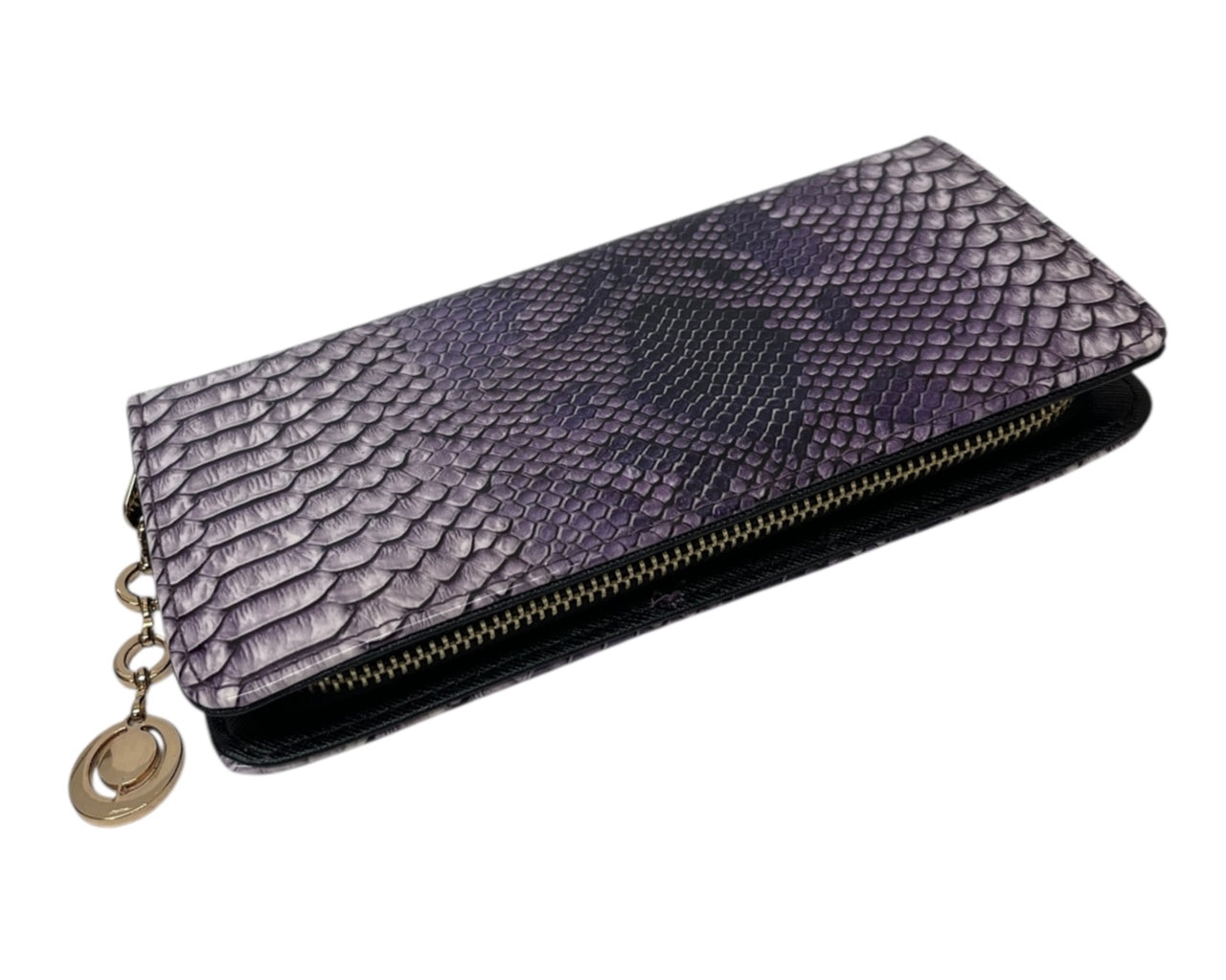 Snake Skin Print Wallet Card Slots Coin Purse