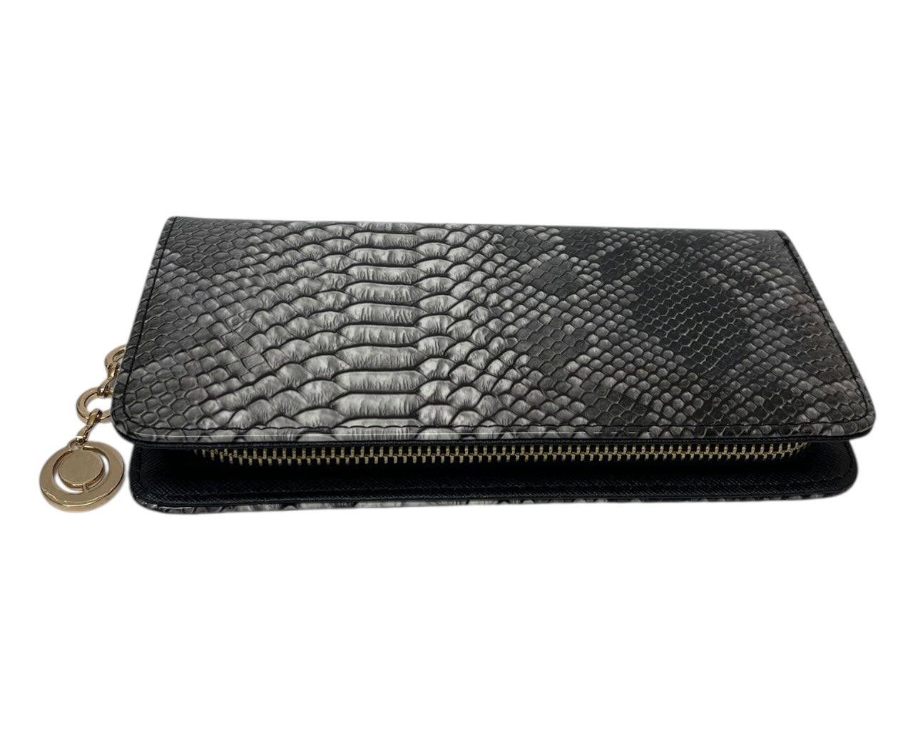 Snake Skin Print Wallet Card Slots Coin Purse