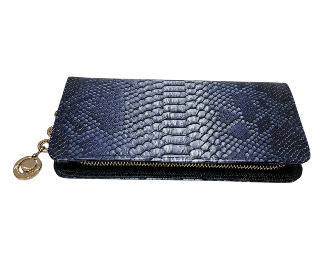 Snake Skin Print Wallet Card Slots Coin Purse