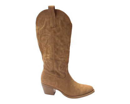 Western Embroidered Cowboy Mid Calf Boots