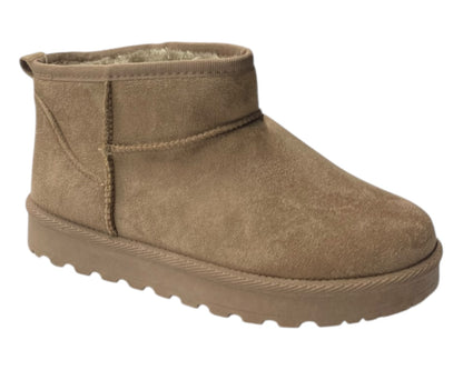 Faux Fur Lining Mini Ankle Boots