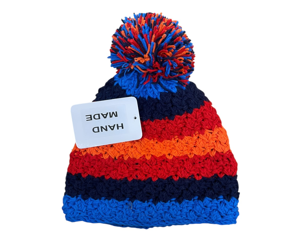 Unisex Hand Made Knitted Beanie Bobble Hat