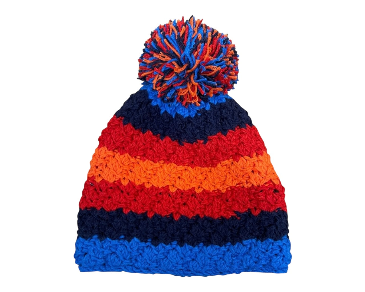 Unisex Hand Made Knitted Beanie Bobble Hat