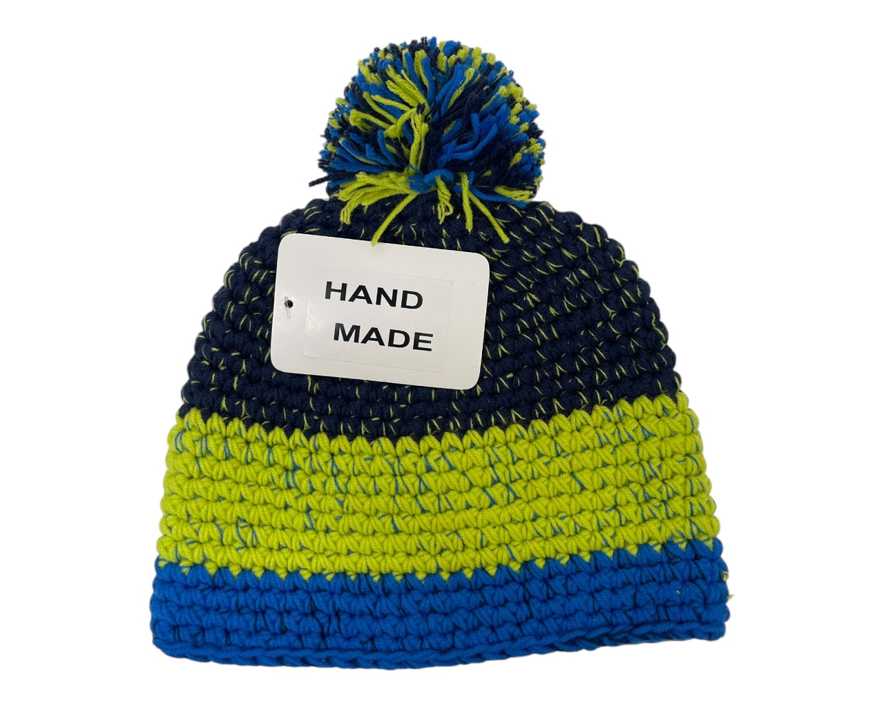 Unisex Hand Made Knitted Beanie Bobble Hat