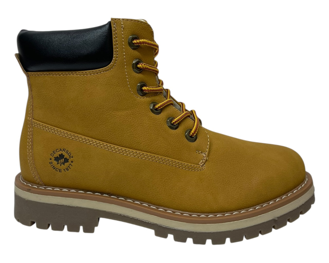 6 Eyelet Faux Leather Lace Up Ankle Boots