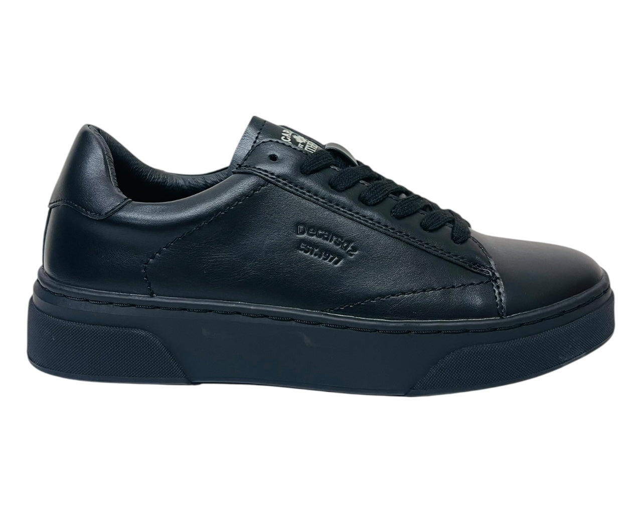 Faux Leather Casual Lace Up Trainers