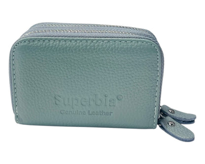 Superbia Genuine Leather RFID Blocking Zip Wallet