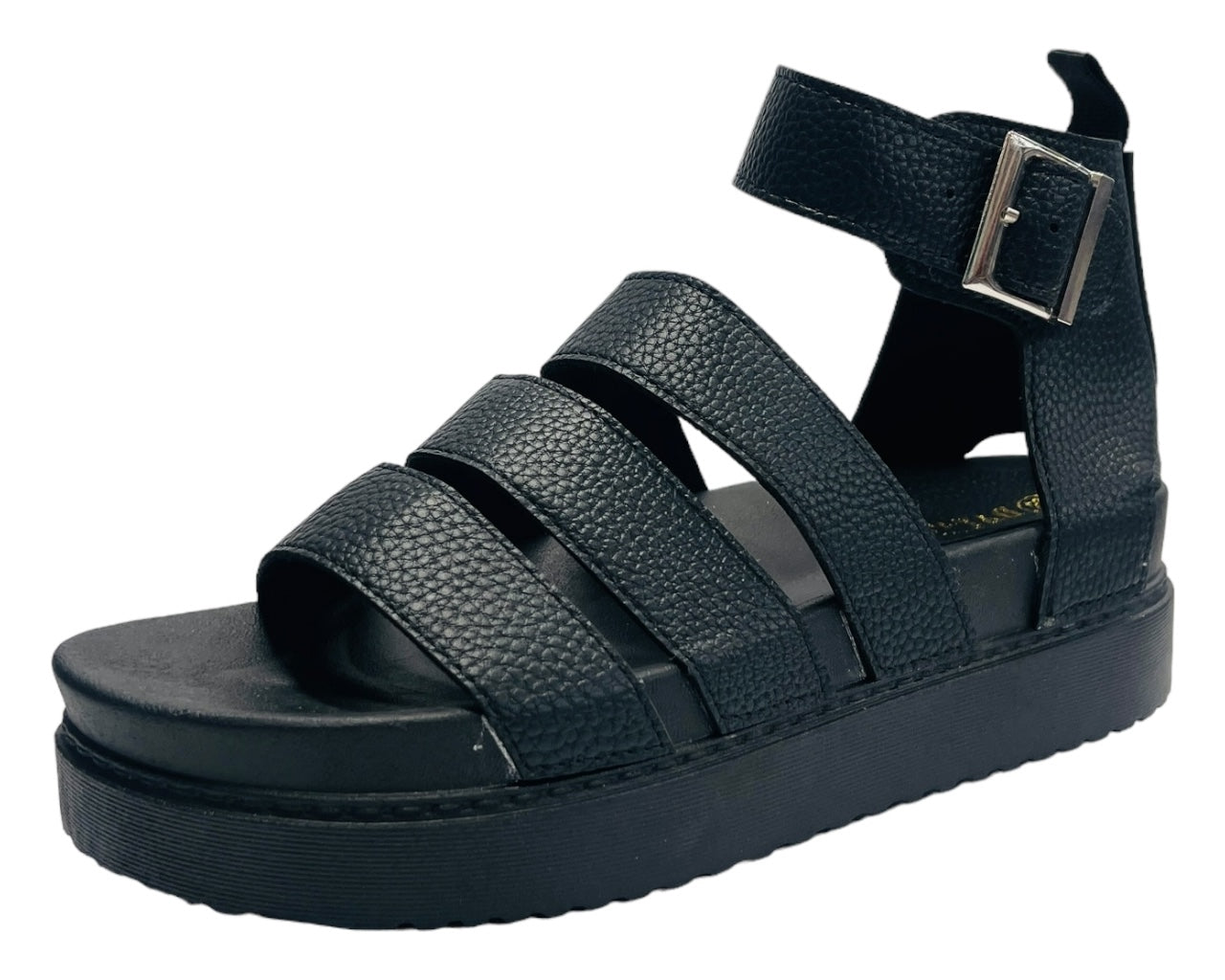 Faux Leather Chunky Sole Gladiator Sandals
