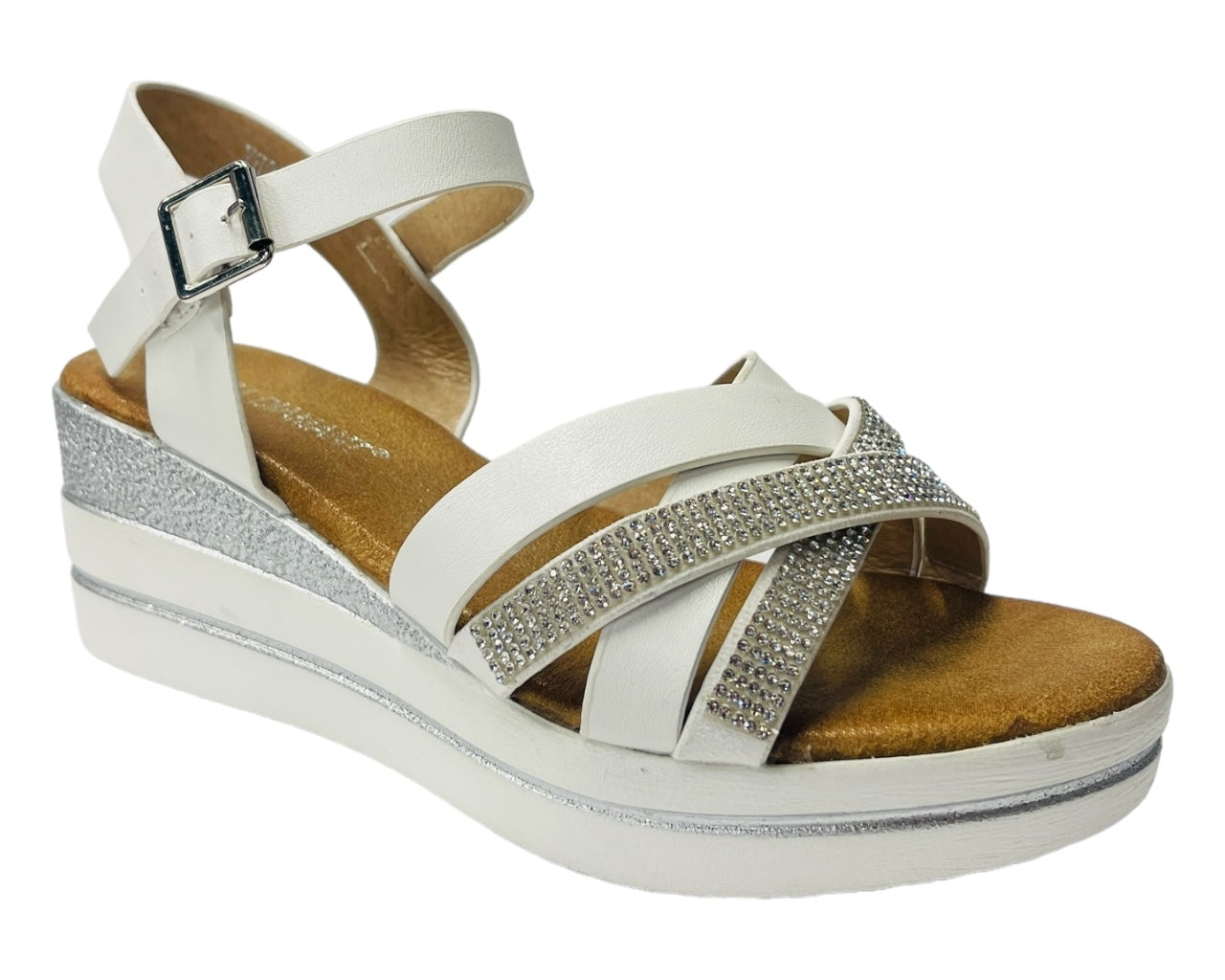 Lightweight Padded Ankle Strap Wedge Sandals