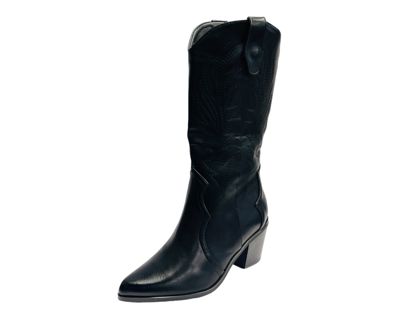 Embroidered 2 In 1 Cowboy Calf Length Boots