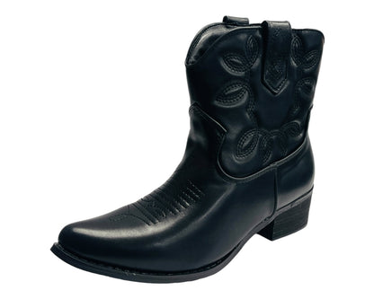 Western Cowboy Embroidered Ankle Boots