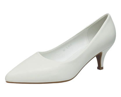 Faux Leather Stiletto Heel Court Shoes