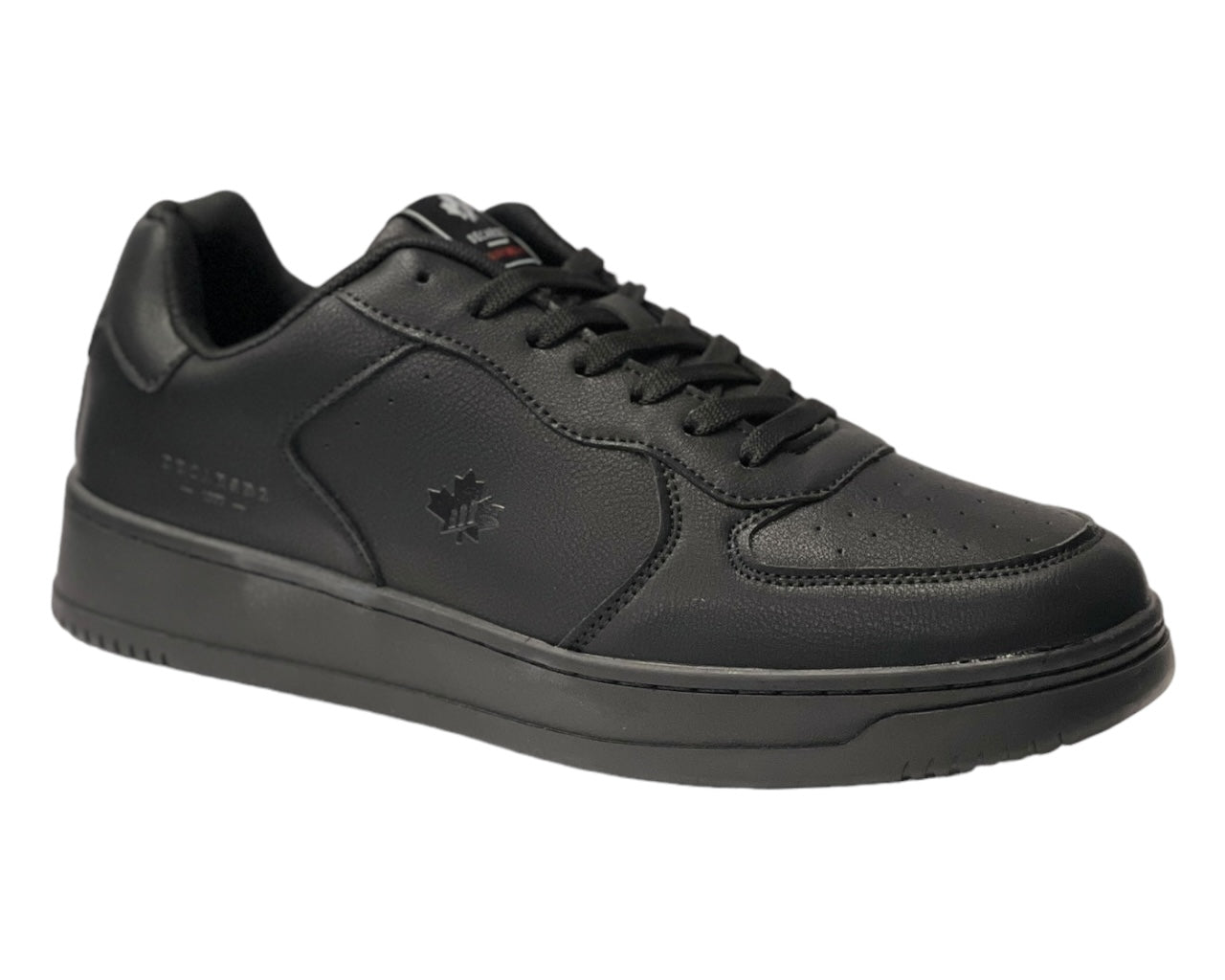 Faux Leather Casual Lace Up Trainers