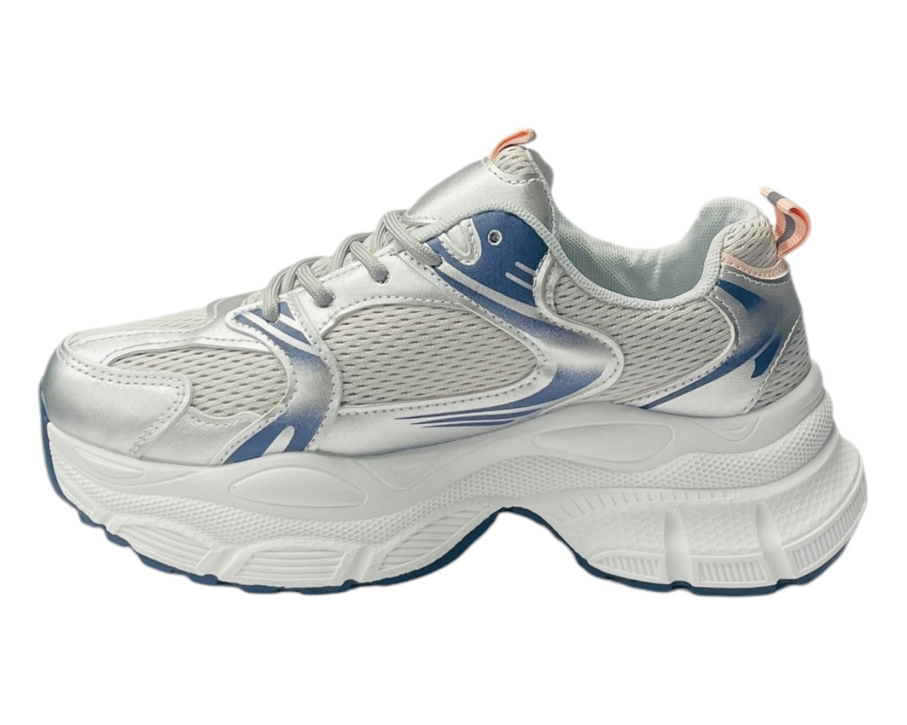 Chunky Sole Mesh Lace Up Trainers
